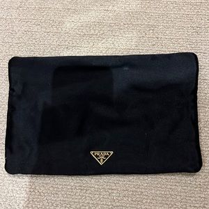 Pre-Loved Authentic Prada Satin Evening Clutch